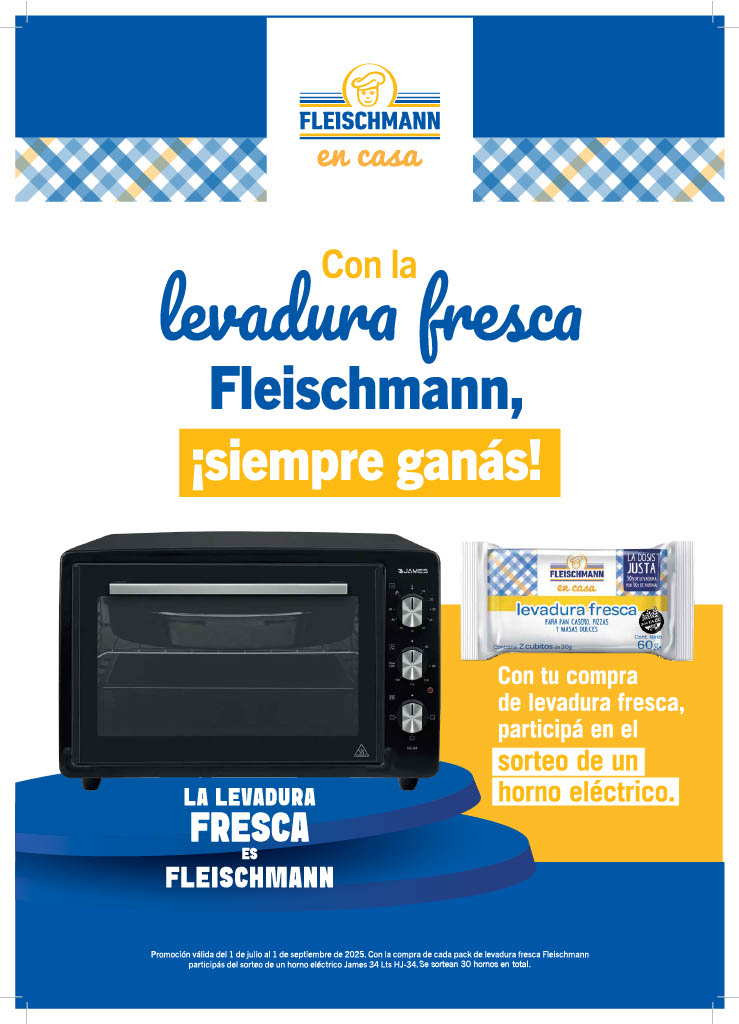 Con la levadura fresca Fleischmann ¡siempre ganas!